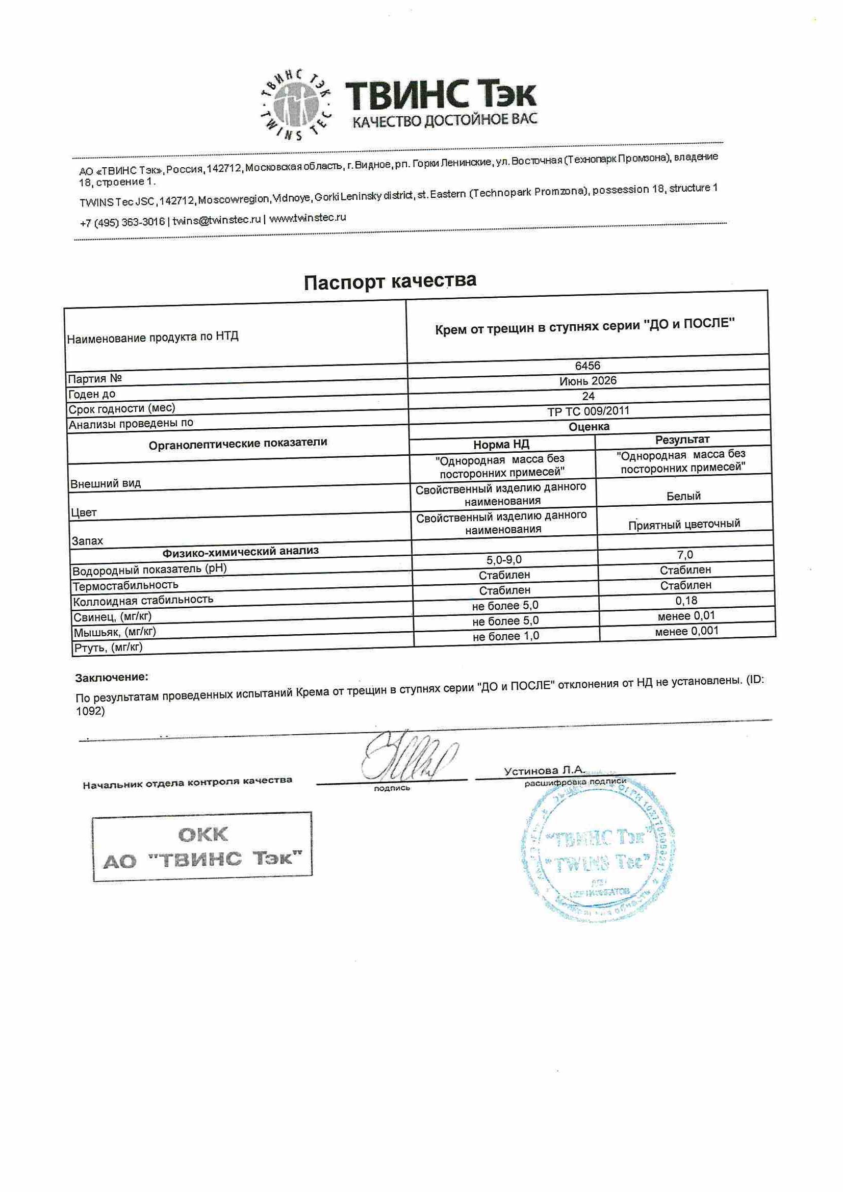 Паспорт №062024